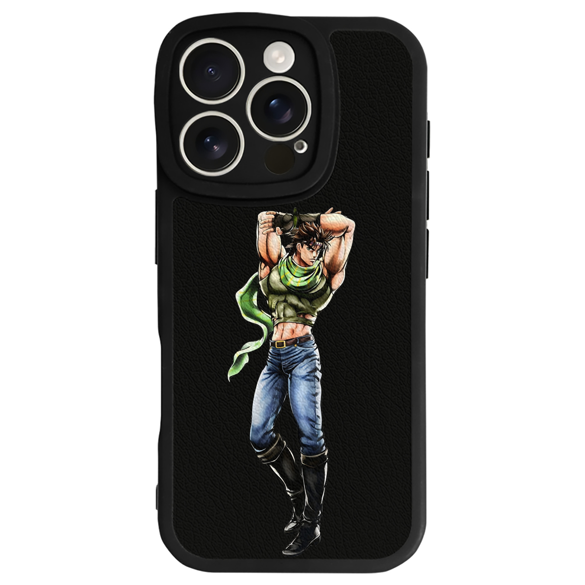 （画像用） ジョジョの奇妙な冒険 ジョセフ?ジョースター JoJo's Bizarre Adventure Joseph Joestar 【iPhone 16シリーズ対応】シリコンスマホケース（レザー調） 材質：シリコン